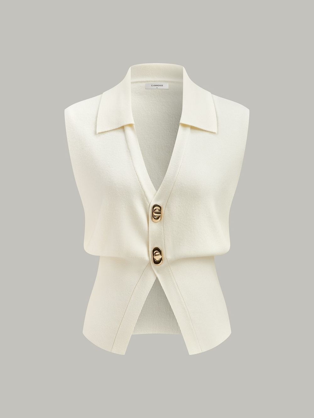 Commense Metal Buttons Knit Vest

XS